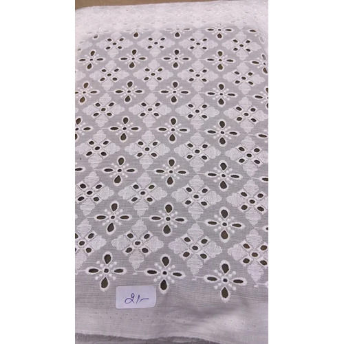 PC Cotton Chikan Embroidery Fabric