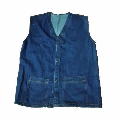 Sleeveless Denim Safety Jacket