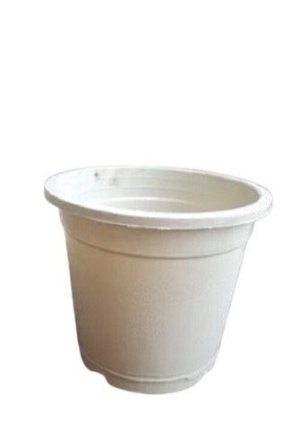 6 Inch White Nursery Pot - Lightweight Crack Resistant Easy to Clean | Available in Various Colors for Versatile Planting