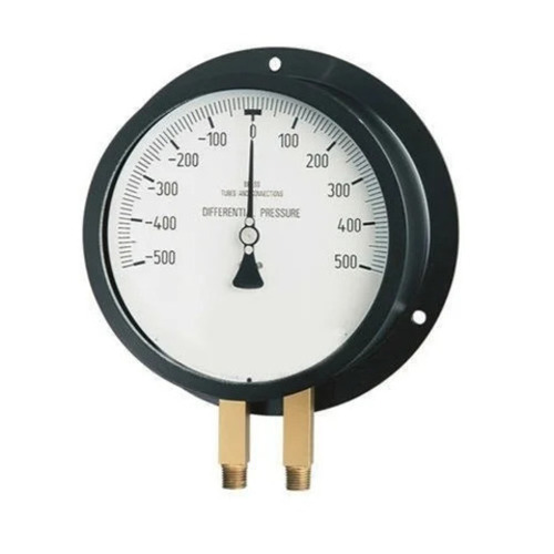 Differential Pressure Gauges - Brass, All Sizes, Round White Analog Display | Premium Quality, Customized Processing, Lower Mount Type
