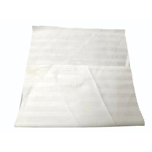 Satin Striped Fabric - 280 GSM, Ivory White, 100% Cotton, Handwash Friendly, Ideal for Summer Apparel