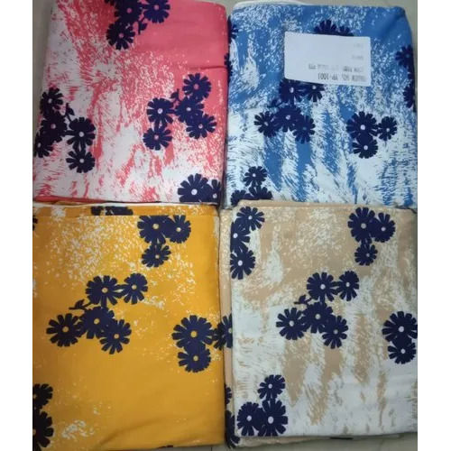 DTY Brush Floral Print Polyester Fabric