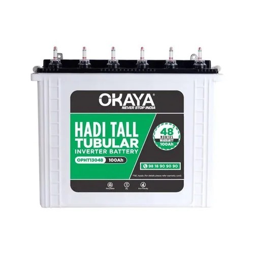 Inverter Batteries - High Efficiency Acid Lead Battery, Portable & Vibration Free with 5-7 Hours Backup Time, Easy to Install, Shock & Heat Resistant, Rectangular Shape in White Plastic