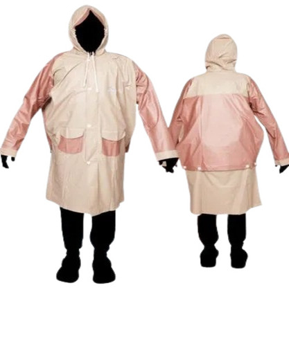 Kids Plain Cream Raincoat