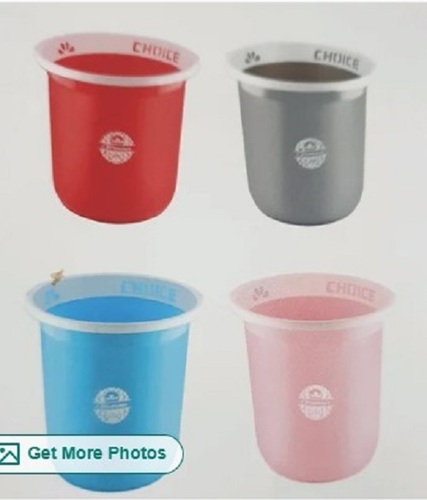 Plastic Open Dust Bins - Crack Resistant Plastic, Available in Various Sizes & Colors | Lightweight, Ideal for Housekeeping