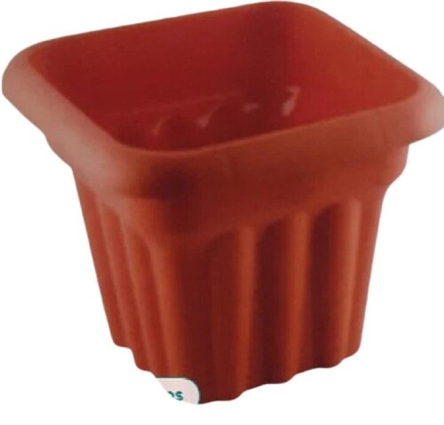 Plastic Square Planter - Made of Lightweight Plastic, Available in Various Glossy Colors | Easy to Clean, Timely Delivery, Ideal for Planting
