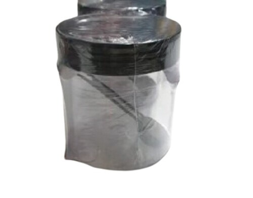 Plastic Storage Round Jars - Plastic, Various Sizes, Transparent | Rigid Design, Lightweight, Leak Resistance, Easy to Carry