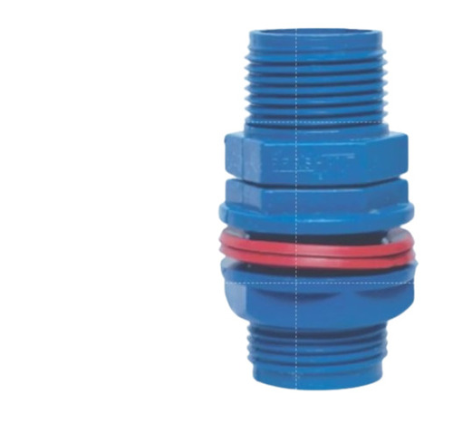 Tank Joint Connector - Plastic, 25 mm Size, Blue Color | Round Shape Design, Durable Material for Secure Connections
