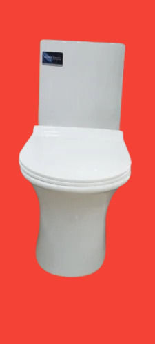 Ceramic One Piece Toilet Seat - Square Design, Very Good Quality, Glossy White Finish | Ideal for Home, Office, Hotel Use