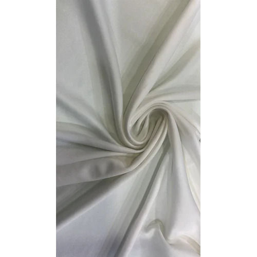 White Polyester Lycra Fabric