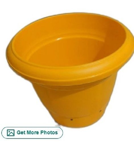 Yellow Plastic Plants Pot