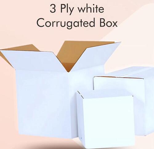 3 Ply Corrugated Box - Color: White