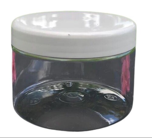 500ml Transparent PET Jar - Screw Cap, White Color | Leak Resistant, Crack Resistant Material, Rigid Hardness, Available in Various Sizes