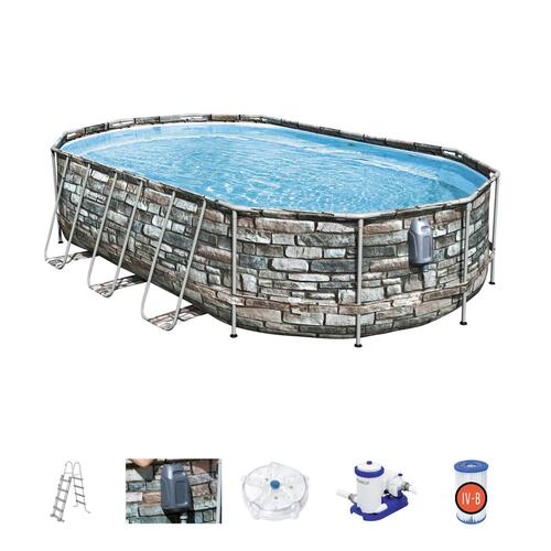 56719 Above Ground Portable Jet Pool 20ft x 12ft x 4ft 