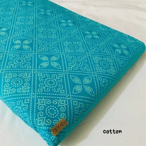 Blue Cotton Printed Fabrics