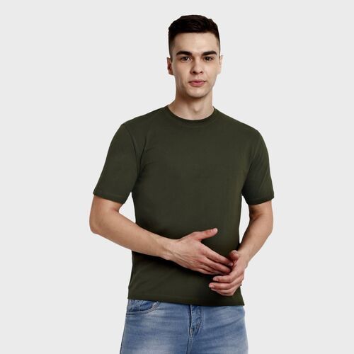 Crew Neck T-shirts - Color: Military Olive