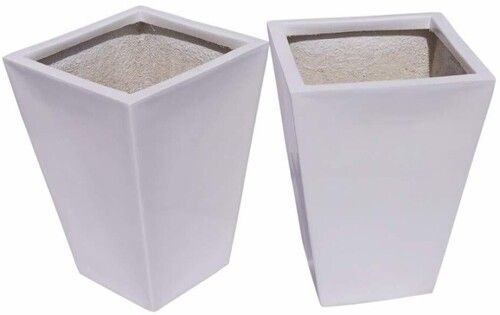 Marble Planter - Color: White