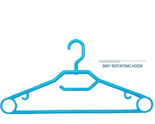 Plastic Clothes Hanger - Crack Resistant Plastic Material, Lightweight Design , Various Sizes and Colors Available