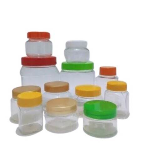 Plastic PET Jars - Rigid, Various Sizes | Lightweight, Leak Resistant, Crack Resistant, Transparent
