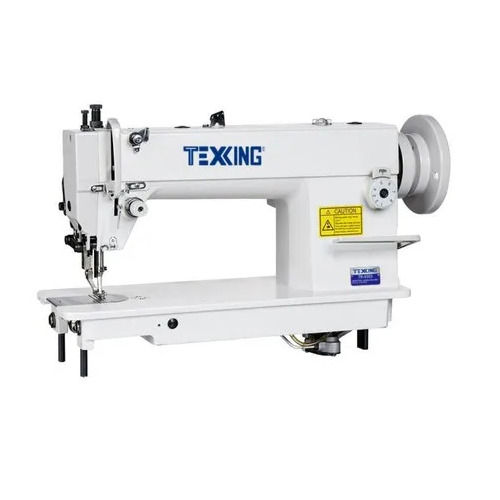 Top And Bottom Feed Sewing Machine - Color: White