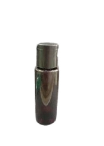 Black Round Flip Top Cap Bottle - Plastic, 30ml | Leak & Crack Resistant, Lightweight, Pocket Friendly, Plain Design