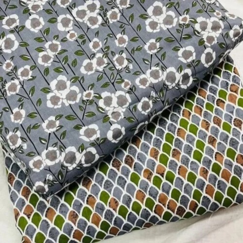 Checks Digital Printed Fabric - Digital Print, Argyle/Diamonds Pattern, 100-150 GSM, Colorful Tops/Blouses/Kurtis Fabric | Versatile Clothing Material, Premium Handblock Design