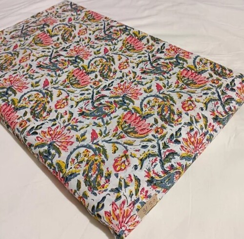 Cotton Printed Running Fabric - Width 44 Inches, 220 GSM | 100% Cotton, Machine Wash, All-Season Versatility, Available in All Colors