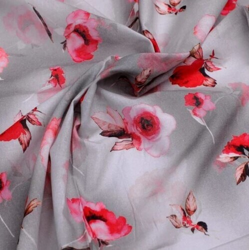 Designer 3D Digital Print Fabric - Muslin Polyester Cotton Rayon, 90-100 GSM | Multi-Color Kalamkari Digital Prints for Ethnic Wear, Dresses, Tops & Kurtis