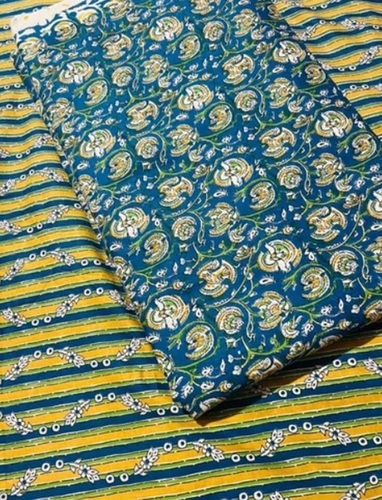 Designer Cotton Printed Fabric - 100% Cotton, 44 Inches Width | Multi Color, 100 GSM, Machine Washable, Suitable for All Seasons