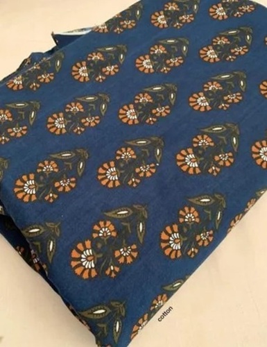 Ladies Cotton Printed Fabric - 100% Cotton, Multi Color, Machine Washable | Perfect for All Season Party Wear