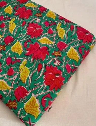 Party Wear Cotton Fabric - 100% Cotton Printed Material, Machine Washable, All-Season Versatility