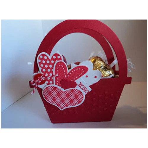 Red Woven Die Cut Label
