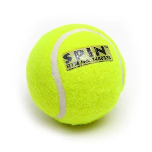 Spin Cricket Tennis Balls - Synthetic Material, 6.86cm Diameter, Light Green Color | Application: Cricket, Printed Design