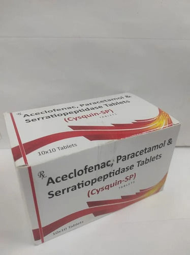 Aceclofenac Paracetamol And Serrtiopeptidase Tablets