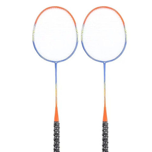 Rinex Badminton Racket Set - Iron Material, Medium Size, Multicolor Design | Head Heavy, Suitable for Beginners, Unisex Indoor Play