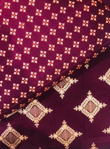 Gold Print Rayon Fabric