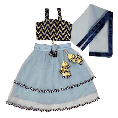 Kids Grey Lehenga Choli - Age Group: 1 To 8 Years