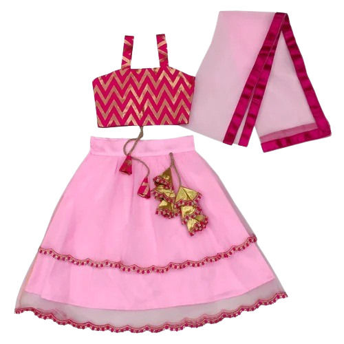 Kids Pink Lehenga Choli