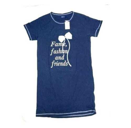 Mens Round Neck T Shirt - Cotton, Size [S, M, L, XL], Blue, Light Weight & Breathable, Short Sleeve, Printed Pattern, O-Neck Collar