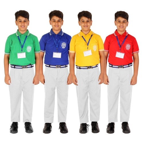 Cotton T-Shirt and Pants Set - Regular Fit for Unisex | Anti-Wrinkle, Breathable, Machine Washable, Customizable Logo, Ideal for School Wear