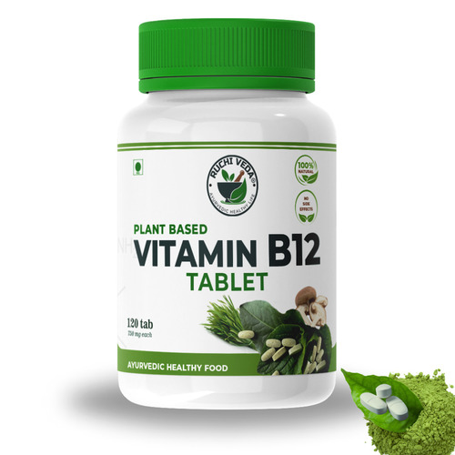 Plant-Based Vitamin B12 Tablet Increased B12 Levels Immunity Booster and Digestive Health-120 tablets