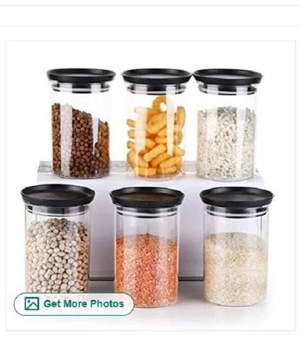 Plastic Airtight Kitchen Containers 900ml - Plastic, 900ml Size, Transparent Color, Round Shape | Leak Resistant, Crack Resistant, Quality Tested