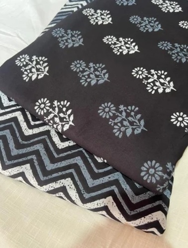 Printed Cotton Black Fabrics