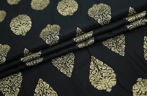Rayon Gold Prints Fabric
