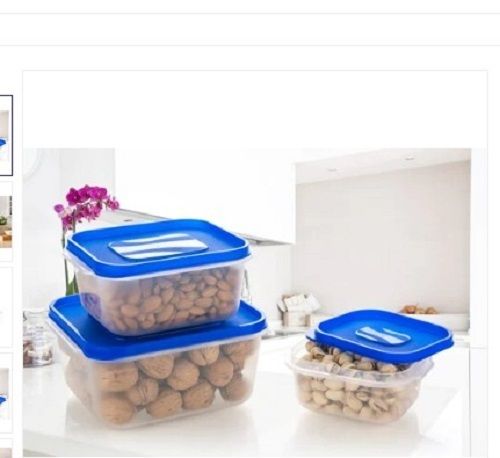 Transparent Plastic Kitchen Storage Box Set