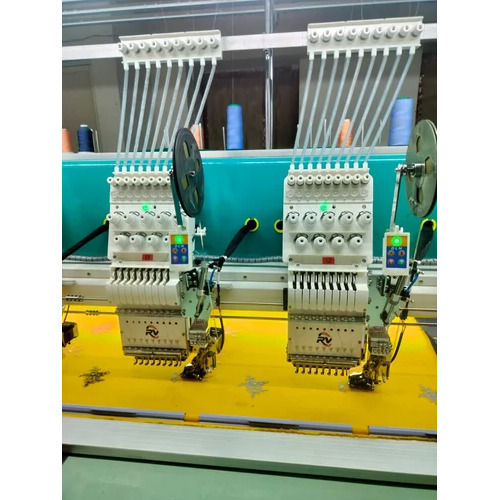 Automatic Multi Head Sequin Embroidery Machine - 12 Needle Design, High-Speed Stitching | Multi-Color Capability, Large Embroidery Area, Automatic Thread Trimming, Computerized Control System