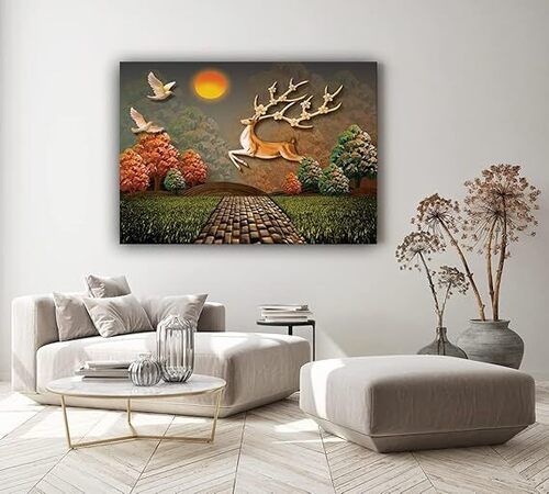 The Deer Animals Nature Art Wall Painting