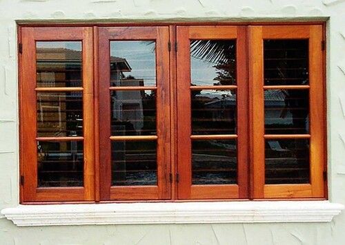 Wooden Designer Window - Color: Brown