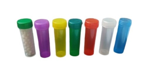 Plain Plastic Homeopathic Bottle - Lightweight Leak Resistant Design , Crack Resistant Material, Available in Various Sizes and Colors
