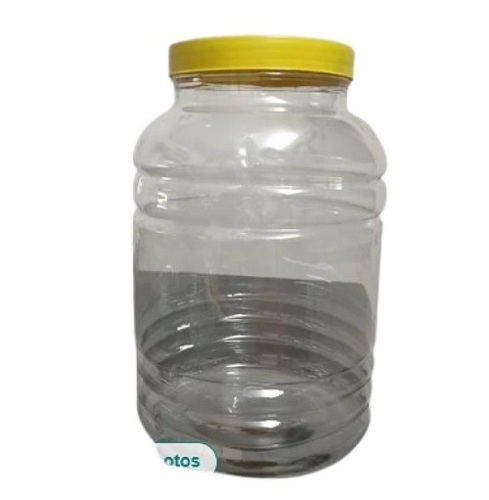 1 Liter Round Confectionery Plastic Jars - Rigid Crack Resistant Plastic, Transparent Color , Leak Resistant Design, Pocket Friendly Sizes